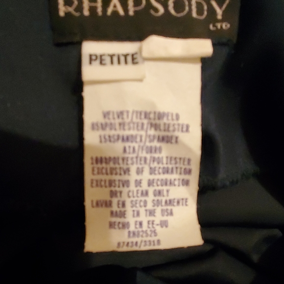 Rhapsody petite velvet dress - Picture 8 of 8